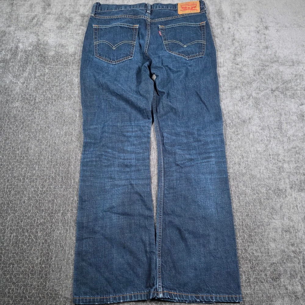 Levis 527 Slim Bootcut Jeans Mens 34x30 Dark Wash Cowboy Rodeo Western Denim